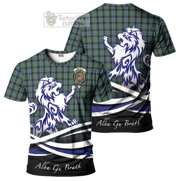 Melville Tartan Cotton T-shirt with Alba Gu Brath Regal Lion Emblem