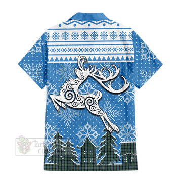 Melville Clan Christmas Hawaiian Shirt Celtic Reindeer Style - Tartan Vibes Clothing