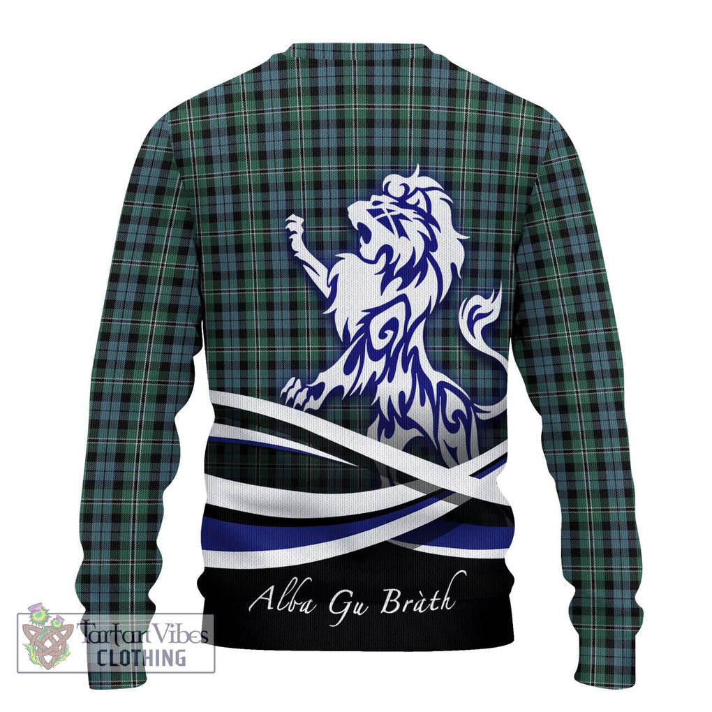 Melville Tartan Ugly Sweater with Alba Gu Brath Regal Lion Emblem - Tartan Vibes Clothing