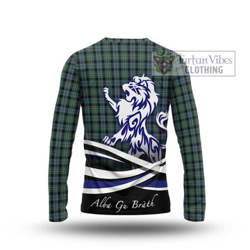 Melville Tartan Long Sleeve T-Shirt with Alba Gu Brath Regal Lion Emblem - Tartan Vibes Clothing
