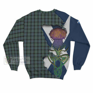 Melville Tartan Family Crest Sweatshirt Scottish Thistle Celtic Inspired - Tartan Vibes Clothing