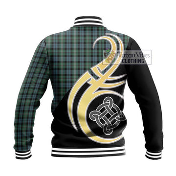Melville Tartan Baseball Jacket with Family Crest and Celtic Symbol Style - Tartan Vibes Clothing