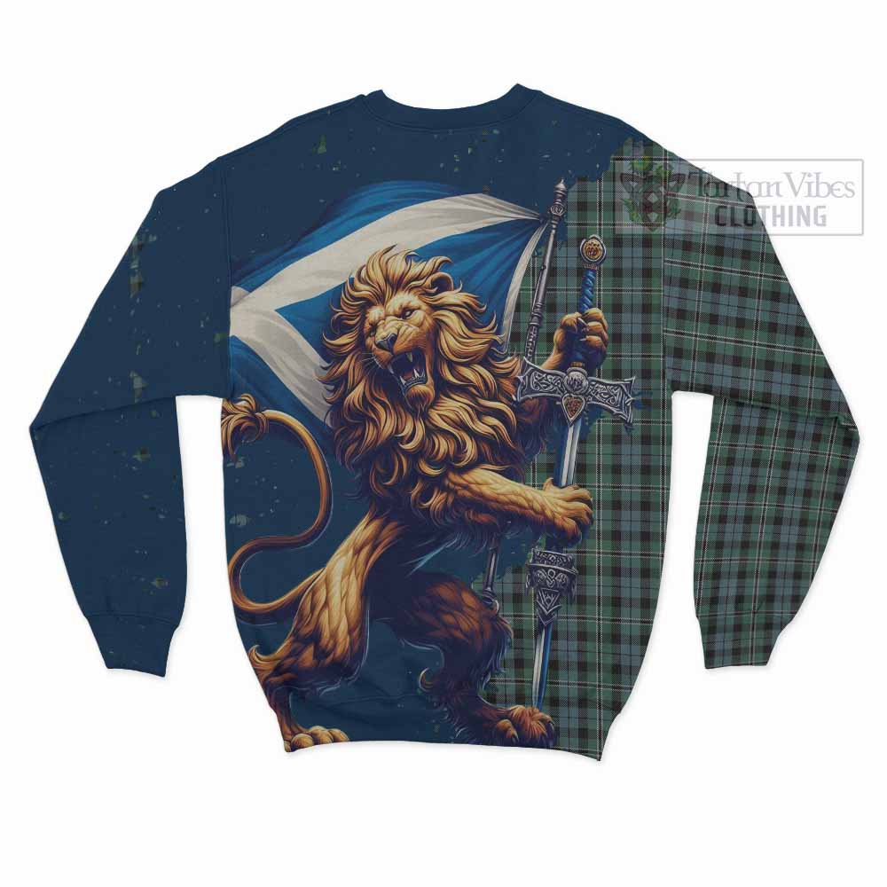 Melville Tartan Family Crest Sweatshirt with Scottish Majestic Lion - Tartan Vibes Clothing
