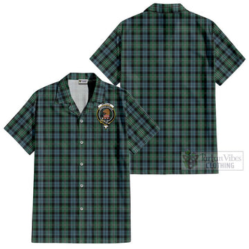Melville Tartan Cotton Hawaiian Shirt with Family Crest - Tartan Vibes Clothing