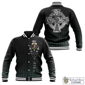 Melville Tartan Baseball Jacket Featuring Alba Gu Brath Family Crest Celtic Inspired - Tartan Vibes Clothing