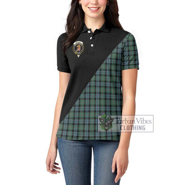 Melville Tartan Women's Polo Shirt with Family Crest and Military Logo Style - Tartan Vibes Clothing