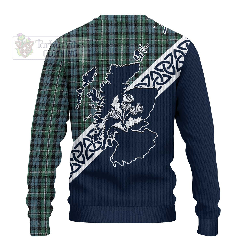 Melville Tartan Ugly Sweater Featuring Thistle and Scotland Map - Tartan Vibes Clothing