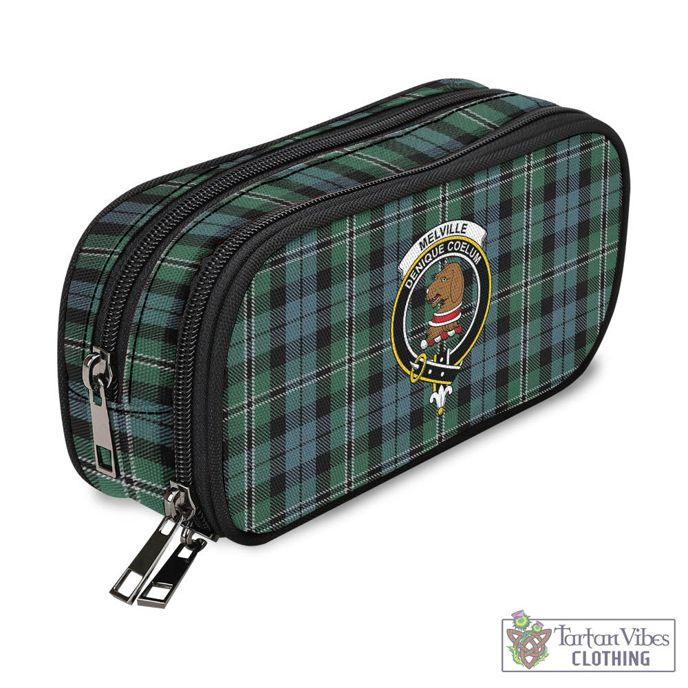 Melville Tartan Pen and Pencil Case with Family Crest - Tartan Vibes Clothing