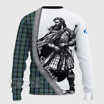 Melville Tartan Clan Crest Knitted Sweater with Highlander Warrior Celtic Style - Tartan Vibes Clothing