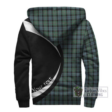 Melville Tartan Sherpa Hoodie with Family Crest Circle Style - Tartan Vibes Clothing