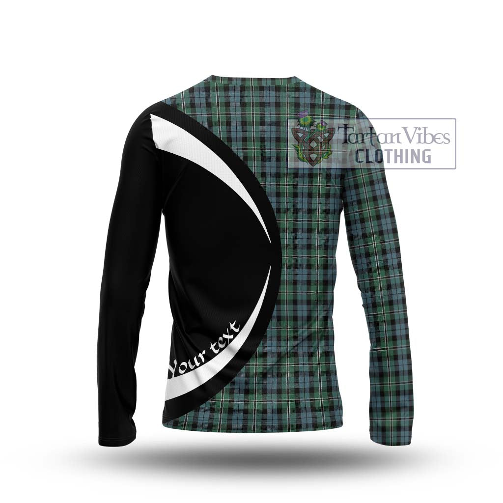 Melville Tartan Long Sleeve T-Shirt with Family Crest Circle Style - Tartan Vibes Clothing