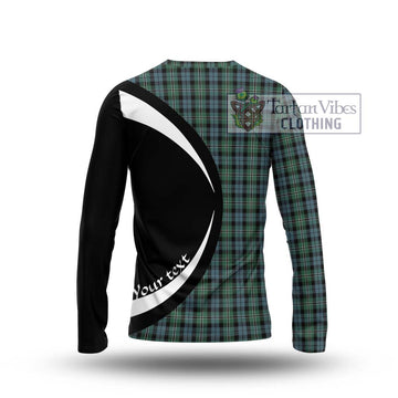 Melville Tartan Long Sleeve T-Shirt with Family Crest Circle Style - Tartan Vibes Clothing