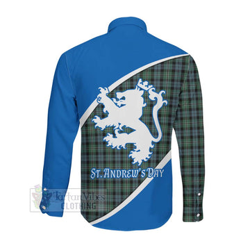 Melville Family Crest Tartan Long Sleeve Button Shirt Celebrate Saint Andrew's Day in Style Men's Shirt - Tartan Vibes Clothing