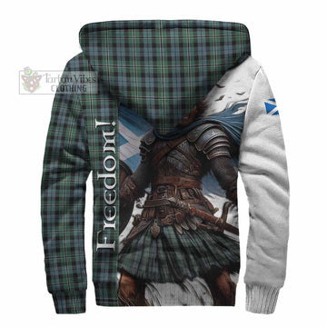 Melville Crest Tartan Sherpa Hoodie Inspired by the Freedom of Scottish Warrior - Tartan Vibes Clothing