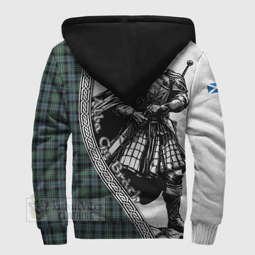 Melville Tartan Clan Crest Sherpa Hoodie with Highlander Warrior Celtic Style - Tartan Vibes Clothing