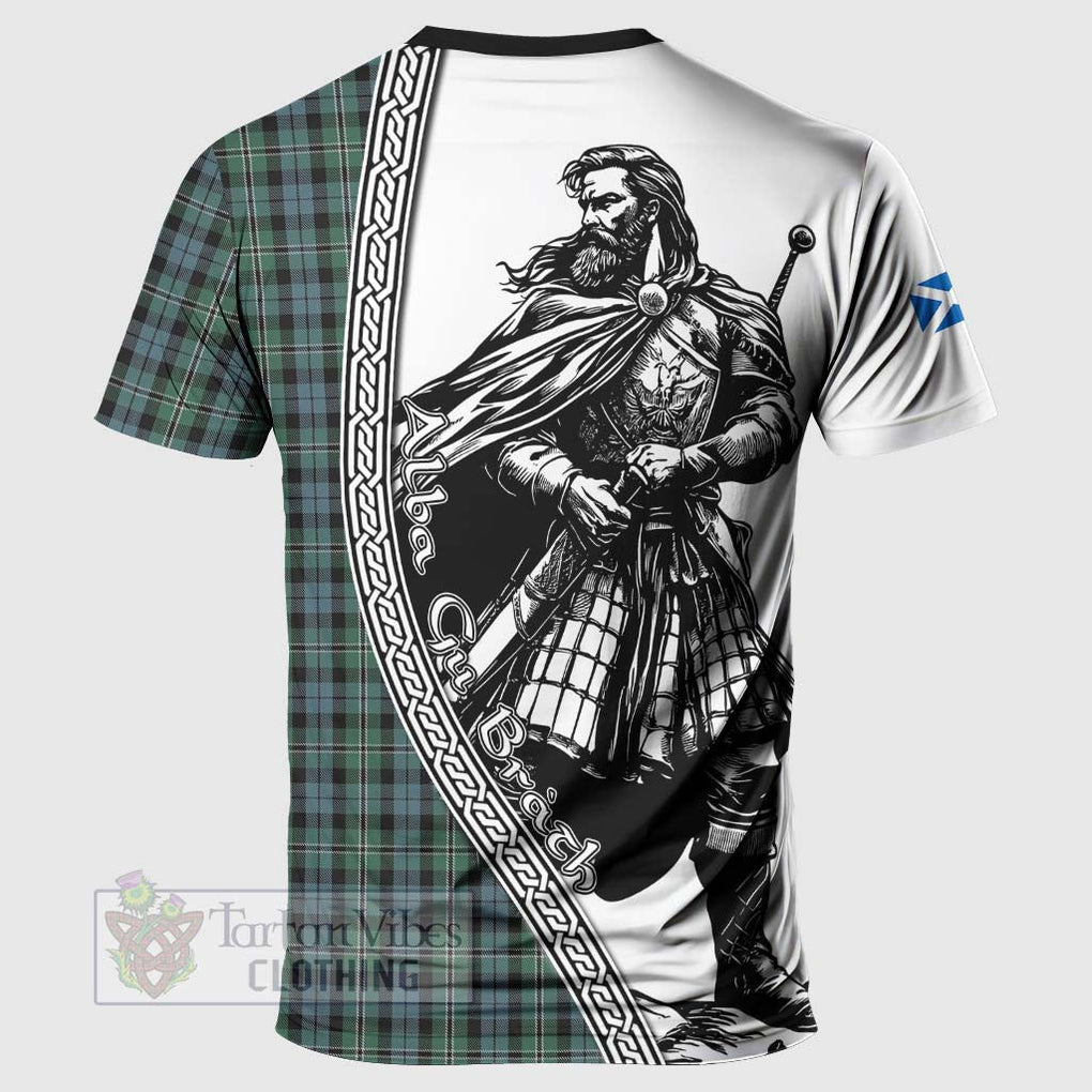 Melville Tartan Clan Crest T-Shirt with Highlander Warrior Celtic Style - Tartan Vibes Clothing