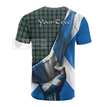 Melville Tartan Cotton T-shirt with Family Crest Scotland Patriotic Style