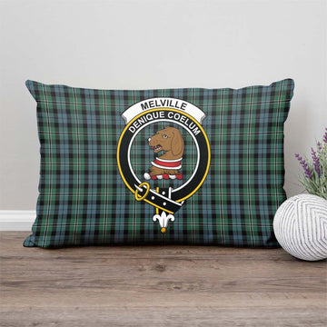 Melville Tartan Pillow Cover with Family Crest - Tartan Vibes Clothing