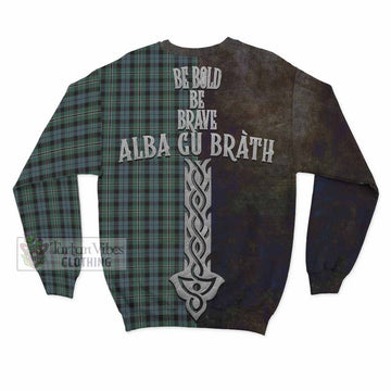 Melville Tartan Family Crest Sweatshirt Alba Gu Brath Be Brave Lion Ancient Style - Tartan Vibes Clothing