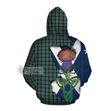 Melville Tartan Family Crest Cotton Hoodie Scottish Thistle Celtic Inspired Pullover Hoodie - Tartan Vibes Clothing
