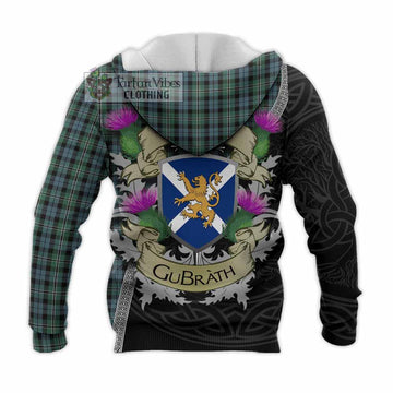 Melville Tartan Family Crest Knitted Hoodie Lion Rampant Royal Thistle Shield Celtic Inspired - Tartan Vibes Clothing