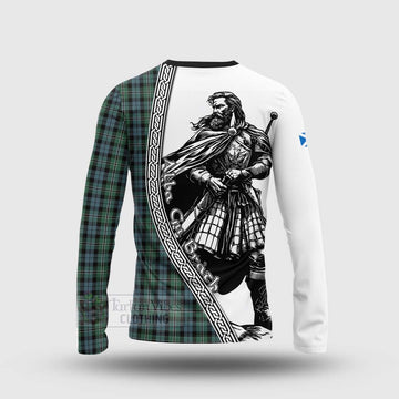 Melville Tartan Clan Crest Long Sleeve T-Shirt with Highlander Warrior Celtic Style - Tartan Vibes Clothing
