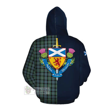 Melville Tartan Cotton Hoodie Alba with Scottish Lion Royal Arm Half Style Pullover Hoodie - Tartan Vibes Clothing