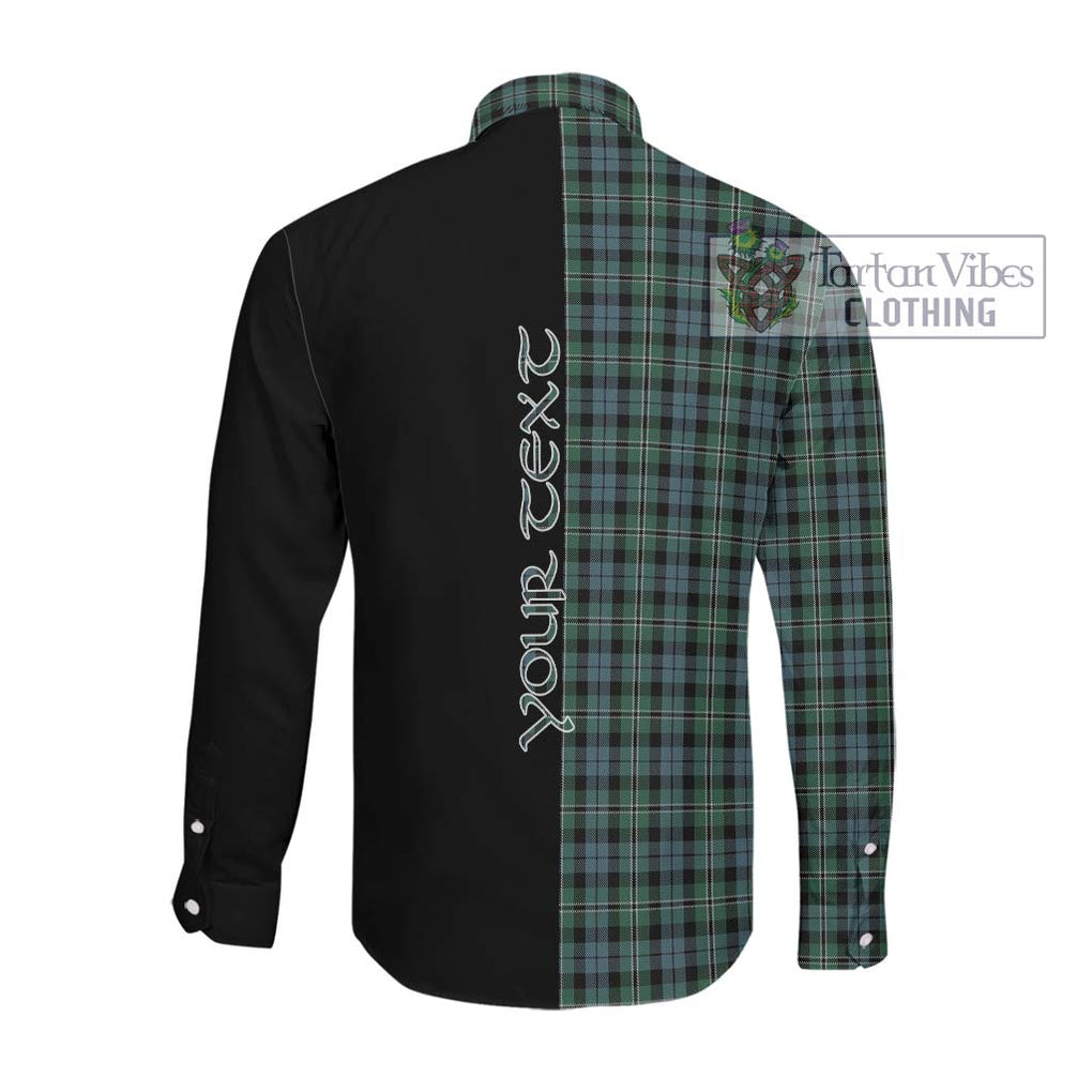 Melville Tartan Long Sleeve Button Shirt with Family Crest and Half Of Me Style Men's Shirt - Tartanvibesclothing Shop