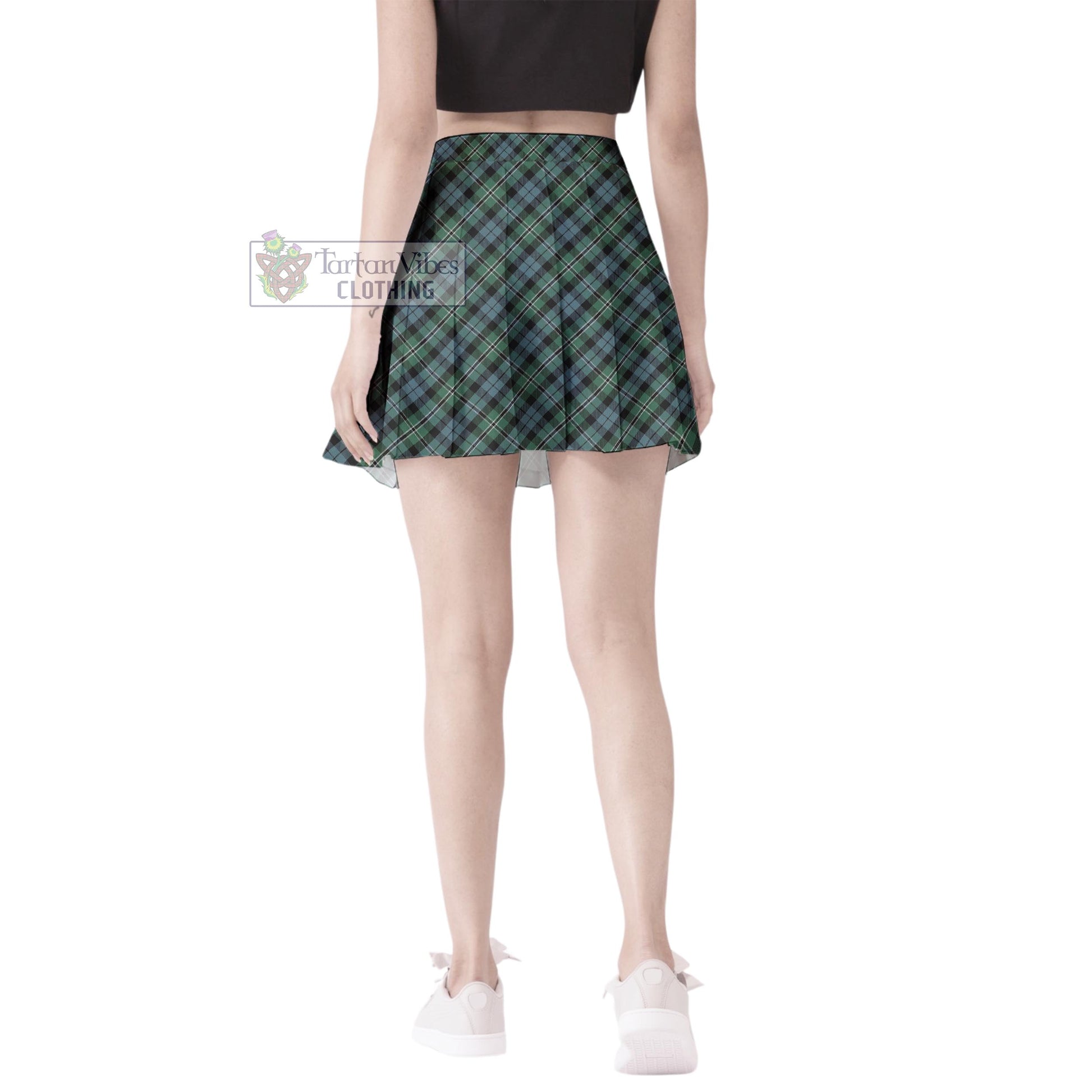 Melville Tartan Women's Plated Mini Skirt Cross Style - Tartan Vibes Clothing
