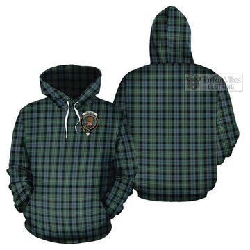 Melville Tartan Cotton Hoodie with Family Crest - Tartan Vibes Clothing