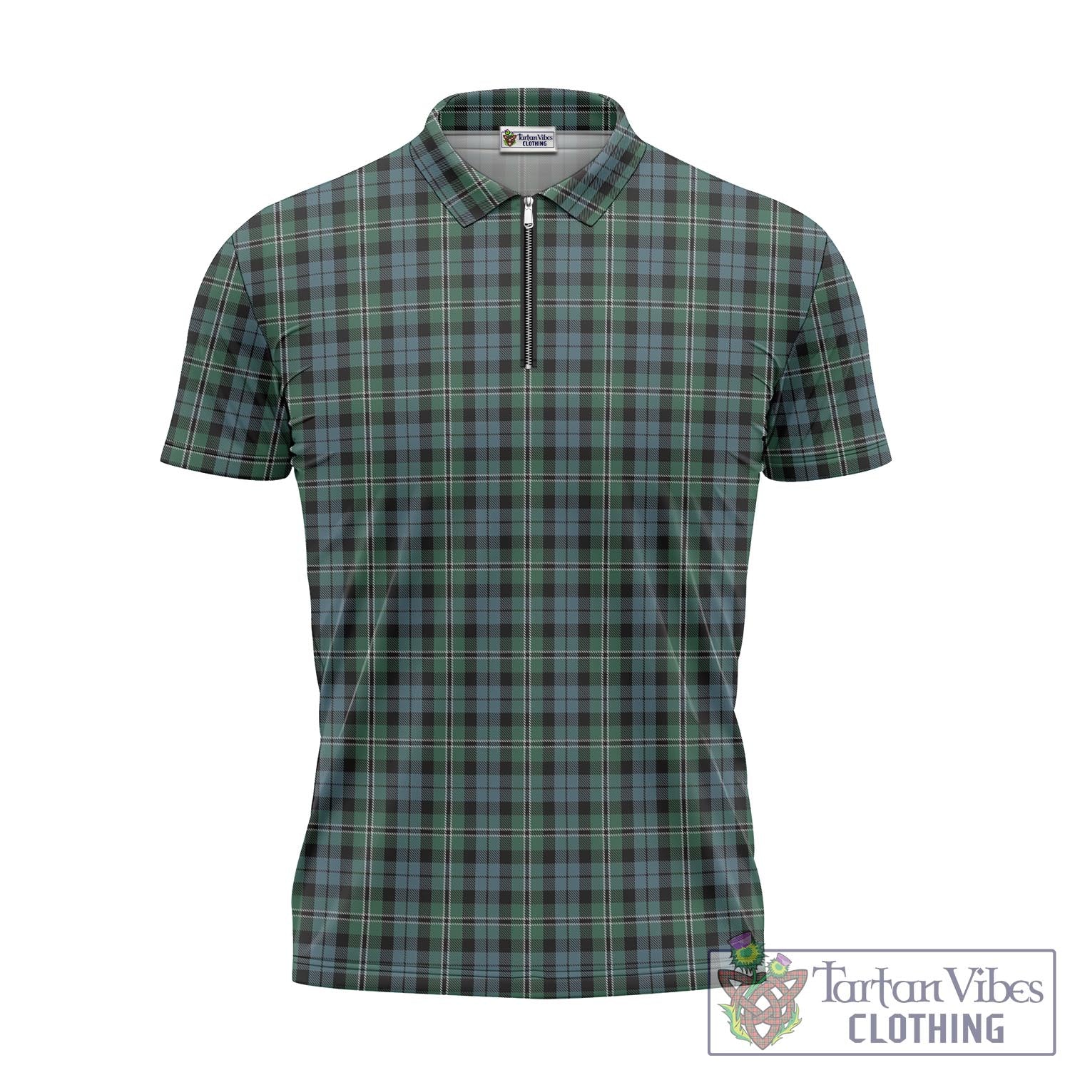 Melville Tartan Zipper Polo Shirt - Tartan Vibes Clothing