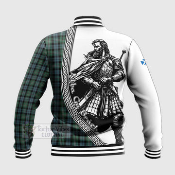 Melville Tartan Clan Crest Baseball Jacket with Highlander Warrior Celtic Style - Tartan Vibes Clothing