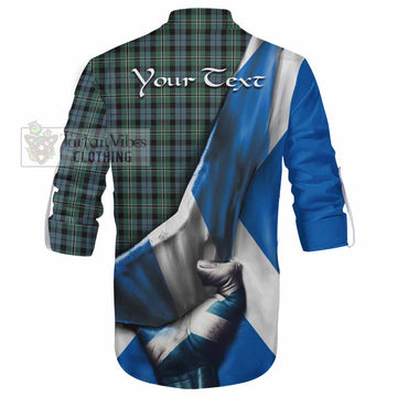 Melville Tartan Ghillie Kilt Shirt with Family Crest Scotland Patriotic Style - Tartan Vibes Clothing