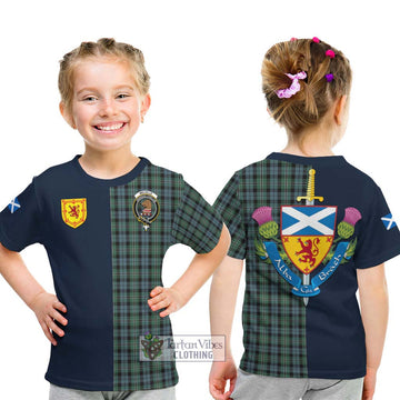 Melville Tartan Kid T-Shirt Alba with Scottish Lion Royal Arm Half Style - Tartan Vibes Clothing