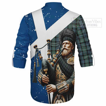 Melville Tartan Ghillie Kilt Shirt with Family Crest Scottish Bagpiper Vibes - Tartan Vibes Clothing