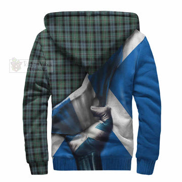 Melville Tartan Sherpa Hoodie with Family Crest Scotland Patriotic Style - Tartan Vibes Clothing