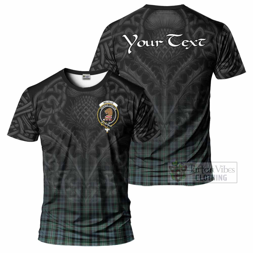 Melville Tartan T-Shirt with Family Crest Celtic Thistle Vibes - Tartan Vibes Clothing