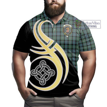 Melville Tartan Polo Shirt with Family Crest and Celtic Symbol Style - Tartan Vibes Clothing