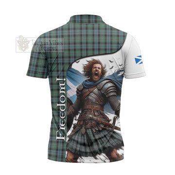 Melville Crest Tartan Zipper Polo Shirt Inspired by the Freedom of Scottish Warrior - Tartan Vibes Clothing