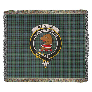 Melville Tartan Woven Blanket with Family Crest