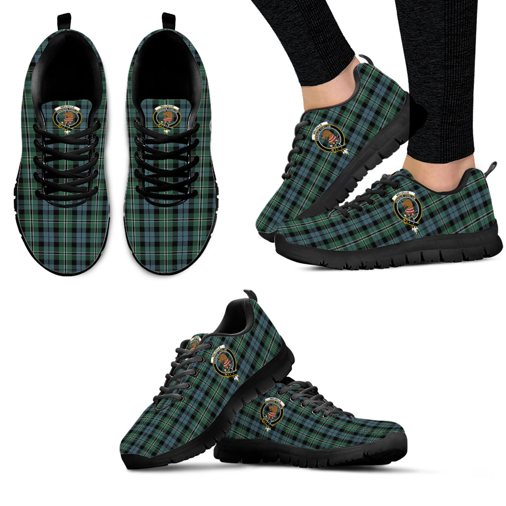 Melville Tartan Sneakers with Family Crest - Tartan Vibes Clothing