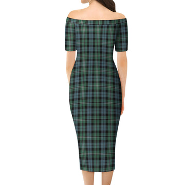 Melville Tartan Off Shoulder Lady Dress - Tartan Vibes Clothing