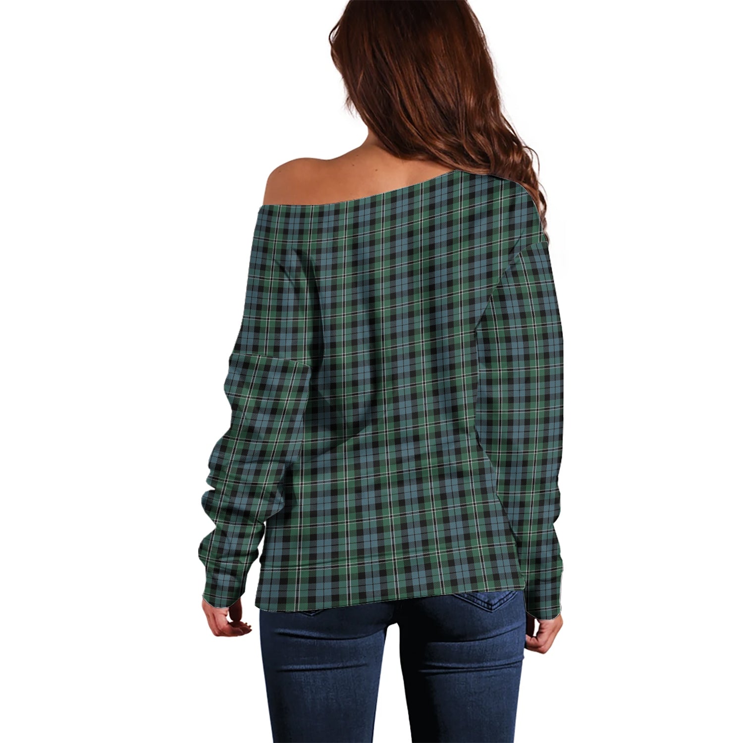 Melville Tartan Off Shoulder Women Sweater - Tartan Vibes Clothing