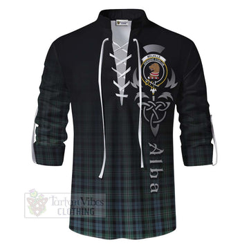 Melville Tartan Ghillie Kilt Shirt Featuring Alba Gu Brath Family Crest Celtic Inspired - Tartan Vibes Clothing