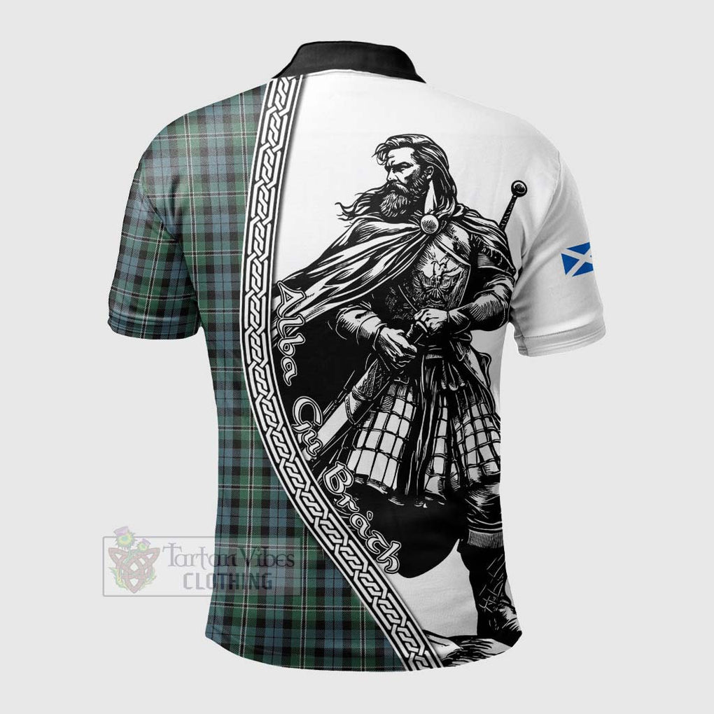 Melville Tartan Clan Crest Polo Shirt with Highlander Warrior Celtic Style - Tartan Vibes Clothing