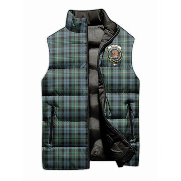 Melville Tartan Sleeveless Puffer Jacket with Family Crest - Tartan Vibes Clothing