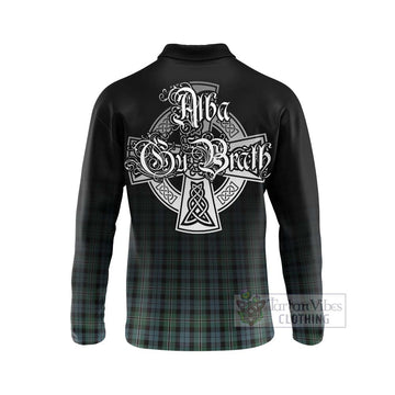 Melville Tartan Long Sleeve Polo Shirt Featuring Alba Gu Brath Family Crest Celtic Inspired - Tartan Vibes Clothing