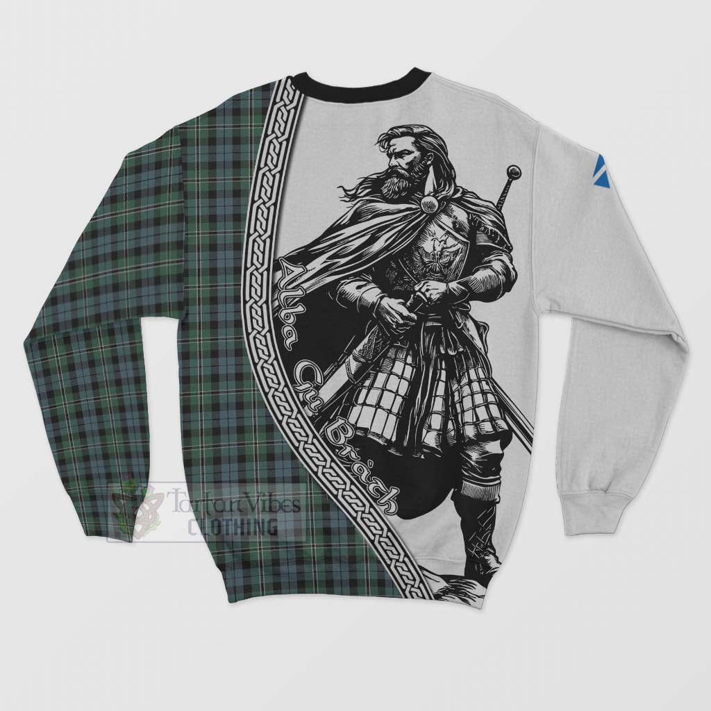 Melville Tartan Clan Crest Sweatshirt with Highlander Warrior Celtic Style - Tartan Vibes Clothing