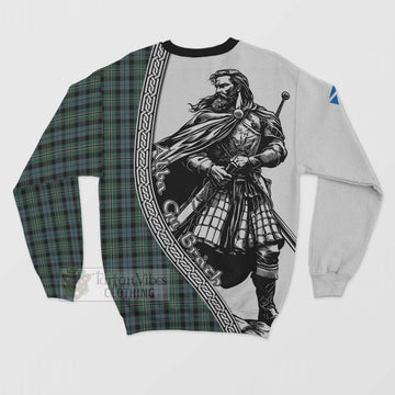 Melville Tartan Clan Crest Sweatshirt with Highlander Warrior Celtic Style - Tartan Vibes Clothing