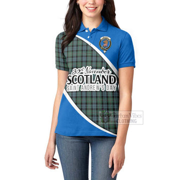 Melville Family Crest Tartan Women's Polo Shirt Celebrate Saint Andrew's Day in Style - Tartan Vibes Clothing